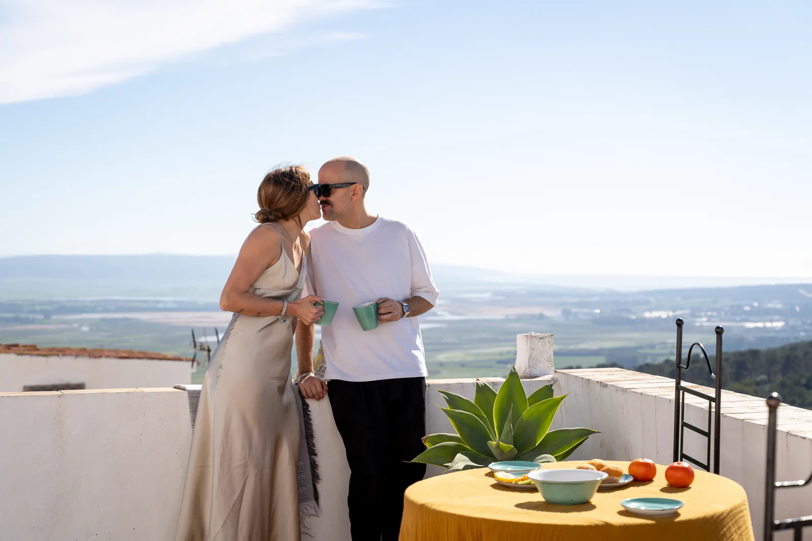 Terraza con vistas desde Ático Trafalgar en Vejer de la Frontera